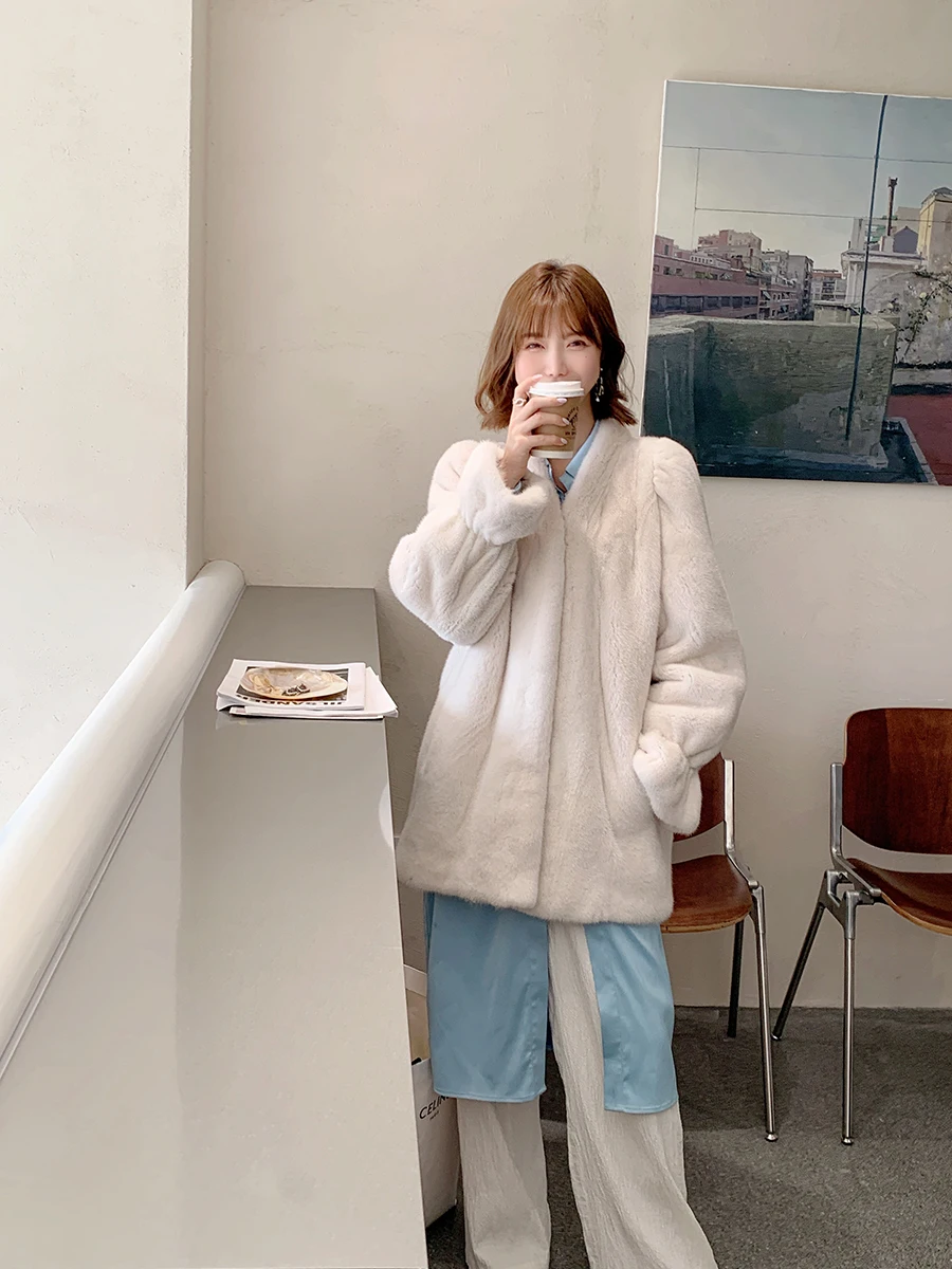 Новинка 2024 женские шубы HDHOHR из натурального меха норки верхняя одежда парка с