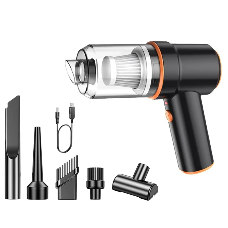 

1 Set Handheld Vacuum Cleaner Mini Vacuum Cleaner Wireless Portable Dry Wet For Car And Home Black