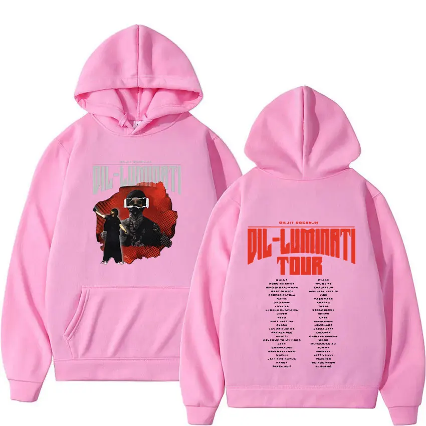 Diljit Dosanjh Dil-Luminati 2024 Tour Album Hoody Men's Vintage Fashion High Quality Oversized Sweatshirt Man Hip Hop Streetwear