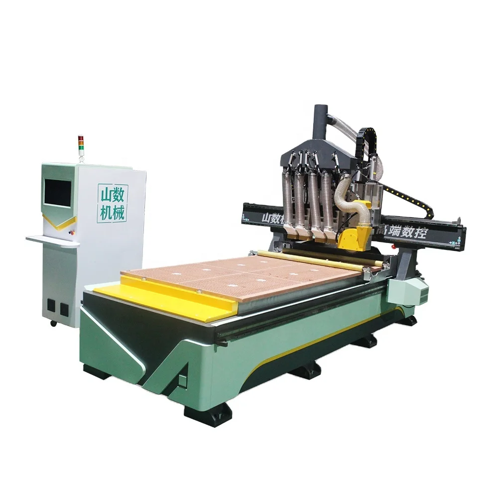 

4 Axes 1328 cnc router with circular saw machine for plywood cutting, cabinets designing machine and furniture manufacturing