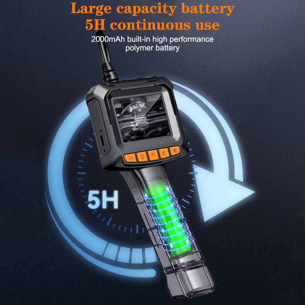 HD1080P 2 4-дюймовый IPS-экран для автомобильных труб канализационных IP67