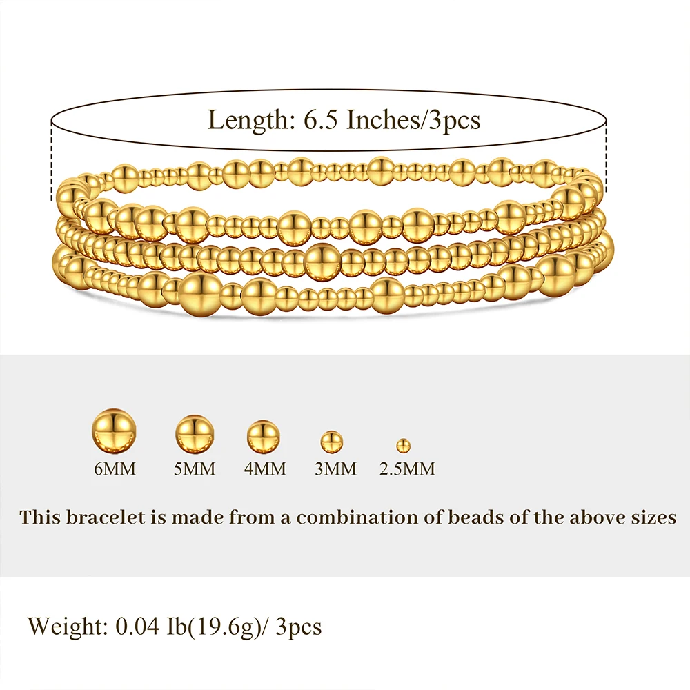 Badu золотой цвет браслет из нержавеющей стали с бисером для женщин простой