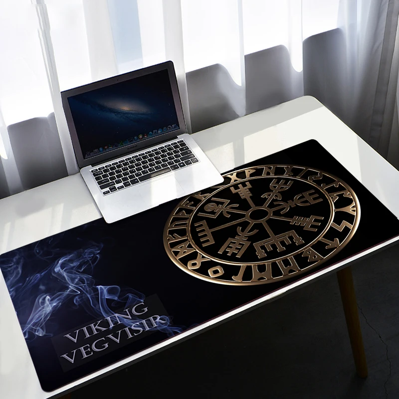 

Защитный игровой коврик для мыши Viking Vegvisir, коврик для мыши, геймерские коврики, аниме коврики для клавиатуры ПК Xxl, для планшетов, нескользящ...
