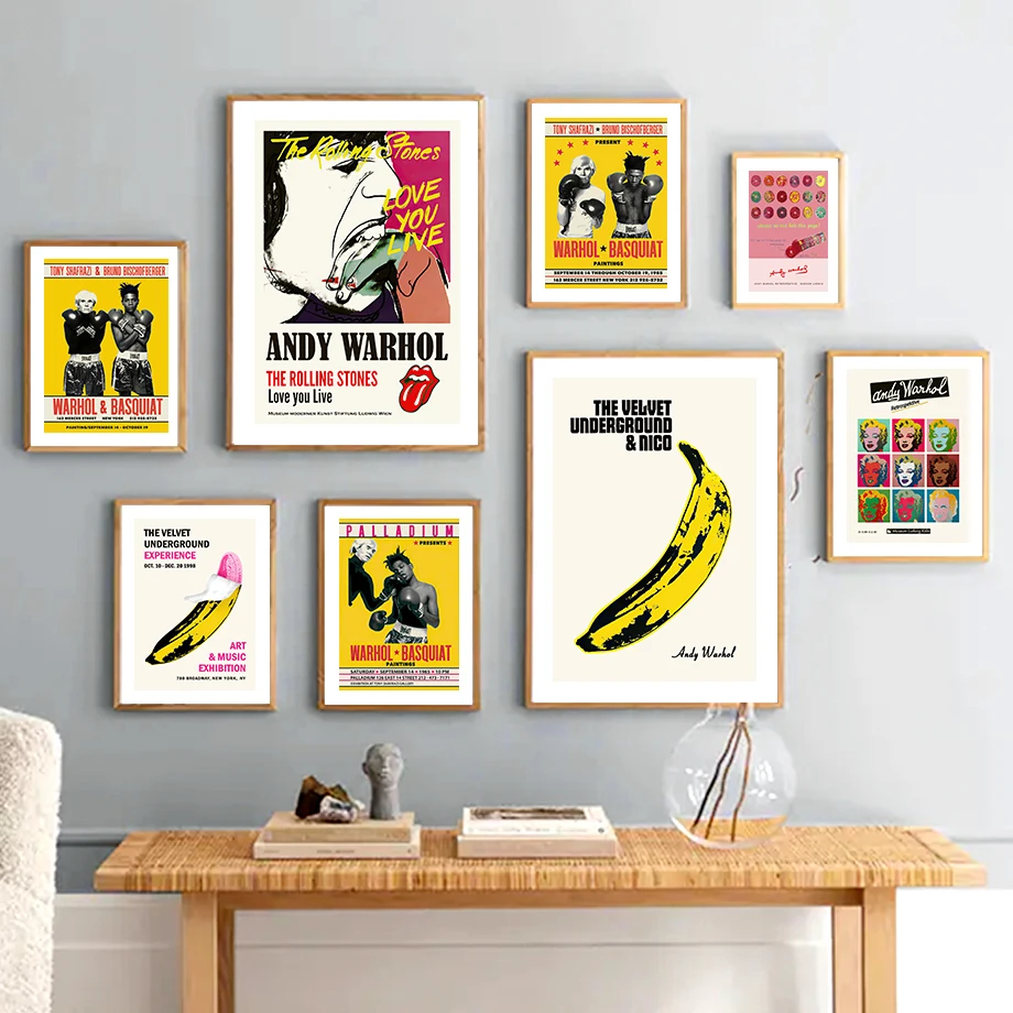 

Andy Warhol Space Moonwalk Banana Candy Wall Pop Art Canvas Painting Nordic Posters And Print Wall Picture For Living Room Decor