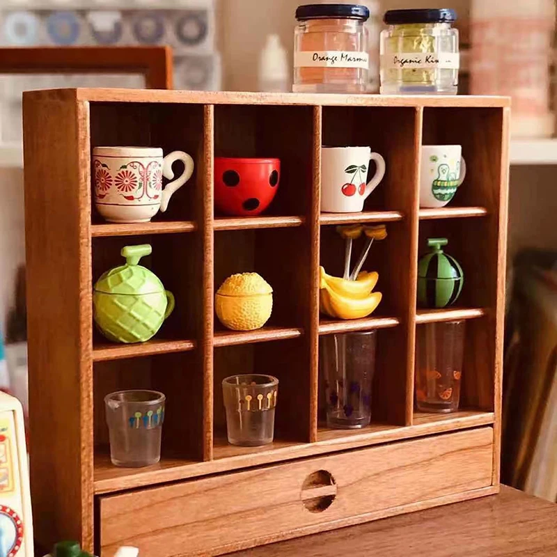 

Dollhouse Miniature Simulation Cup Holder Shelf Model DIY Accessories DollHouse Furniture Toys 1PC