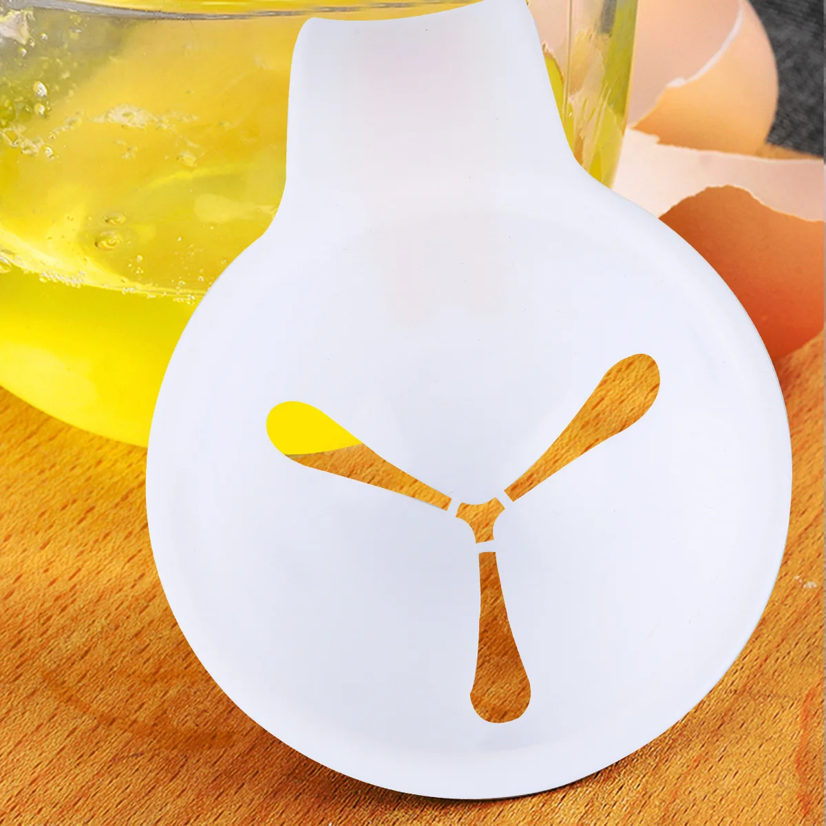 

1 Pc Egg Separator Arc handle Silicone Buckle Yolk Sifting Tool Kitchen Gadget Egg Divider Cooking Sieve Accessories