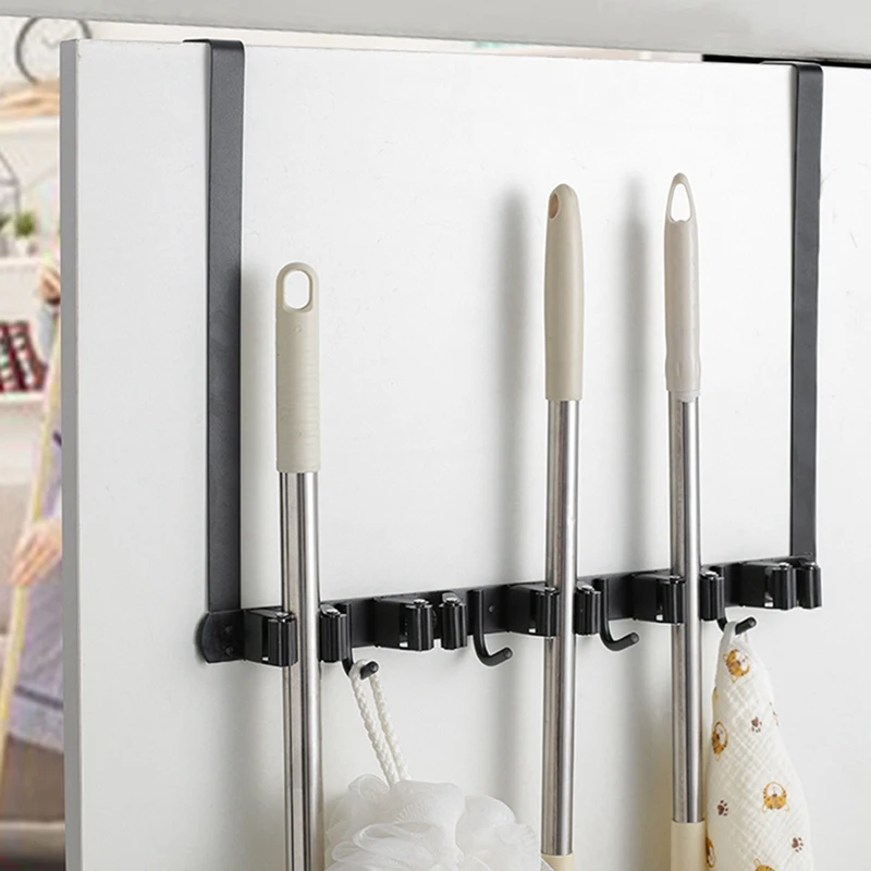 Держатель для метлы на дверь держатель и швабры с 2 крючками вешалка органайзер