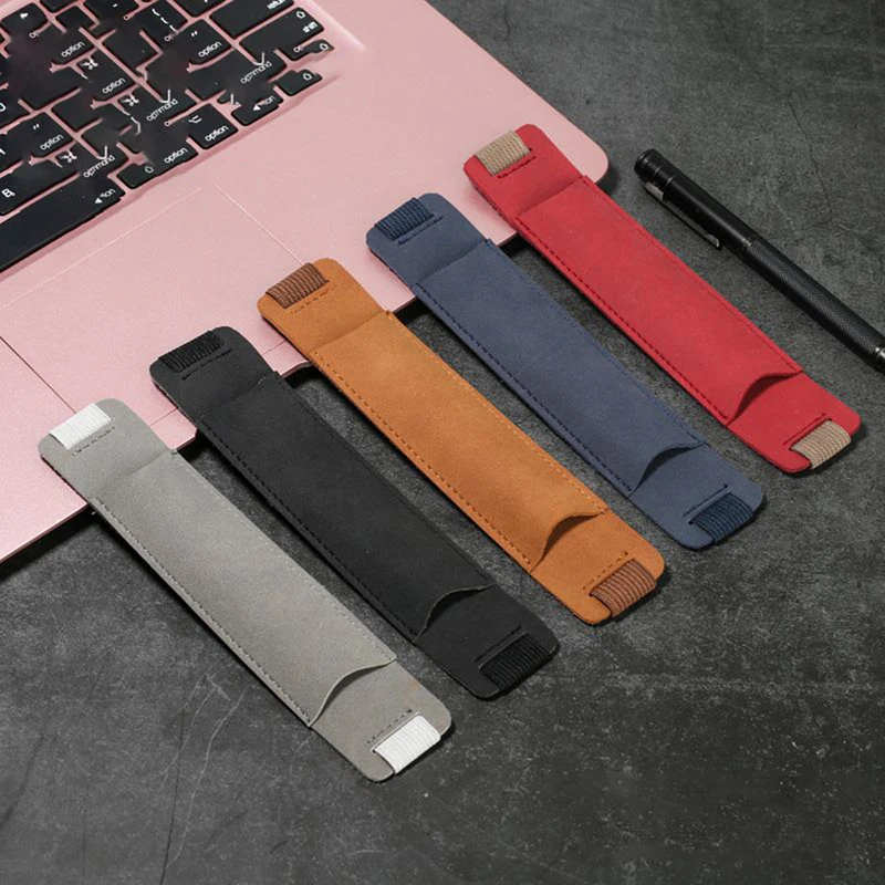 Регулируемый держатель для ручек на резинке из искусственной кожи чехол ручки