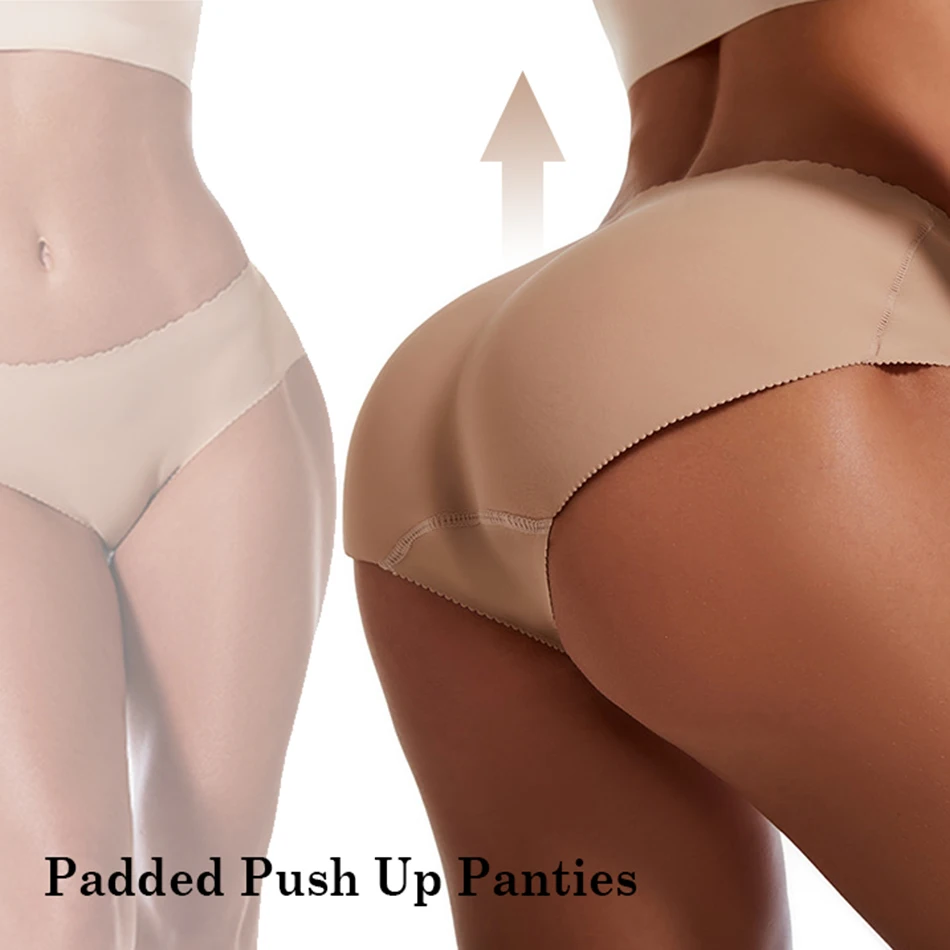 

Women Padded Push Up Panties Butt Lifter Shaper Fake Ass Buttocks Invisible Peach Hip Panties Briefs Underwear Lingerie