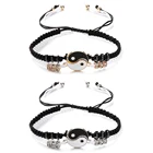 Лидер продаж, модные ювелирные изделия на день рождения, плетеная Ручная Веревка, Инь Янь, шарм, подвеска, браслет