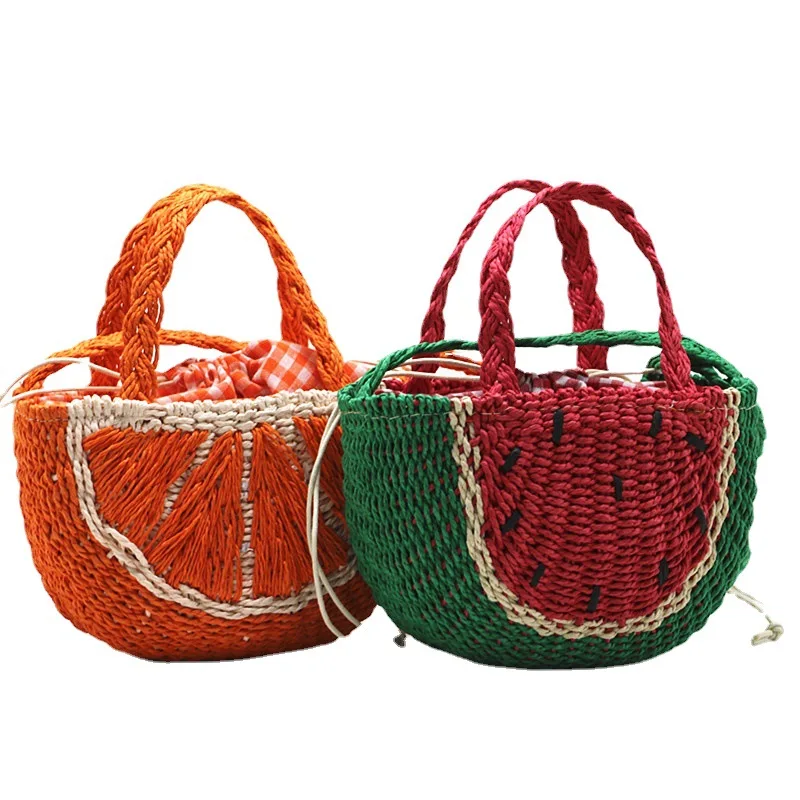 

Stylish New Watermelon Straw Shoulder Bag for Women