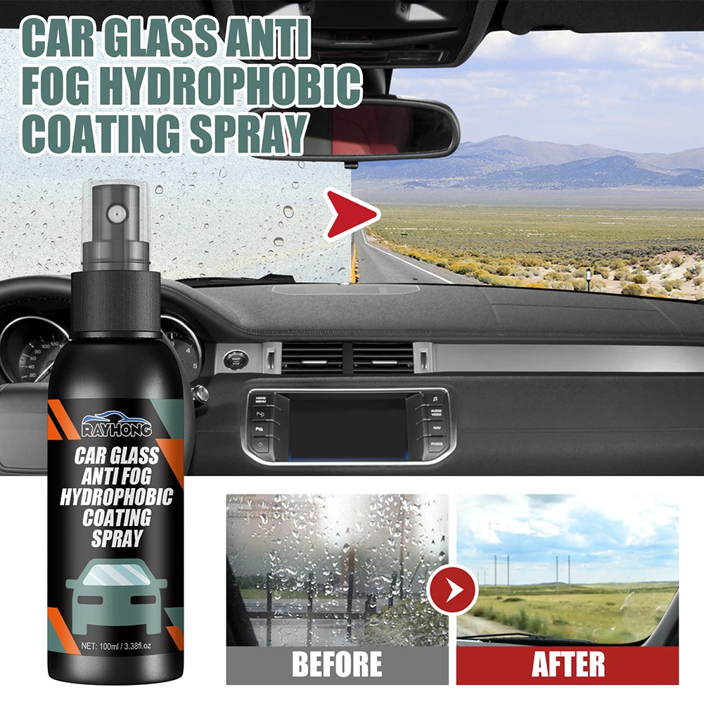 

Car Water Repellent Spray Anti Rain Coating For Car Glass Hydrophobic Antirain Car Liquid Windshield Mirror Mask Auto Polish Kit