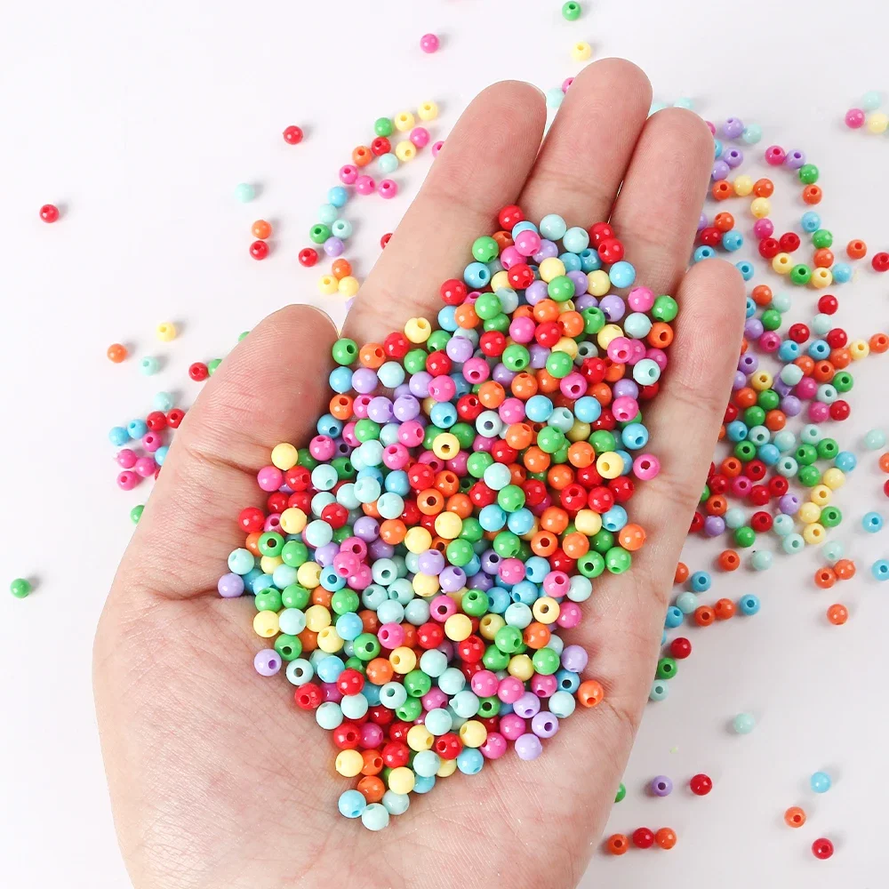 Круглые акриловые бусины-разделители 3 мм 4