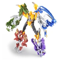 new product five in one transformers robot fit toy battle dragon childrens puzzle hands on childrens 3 10 years old gift