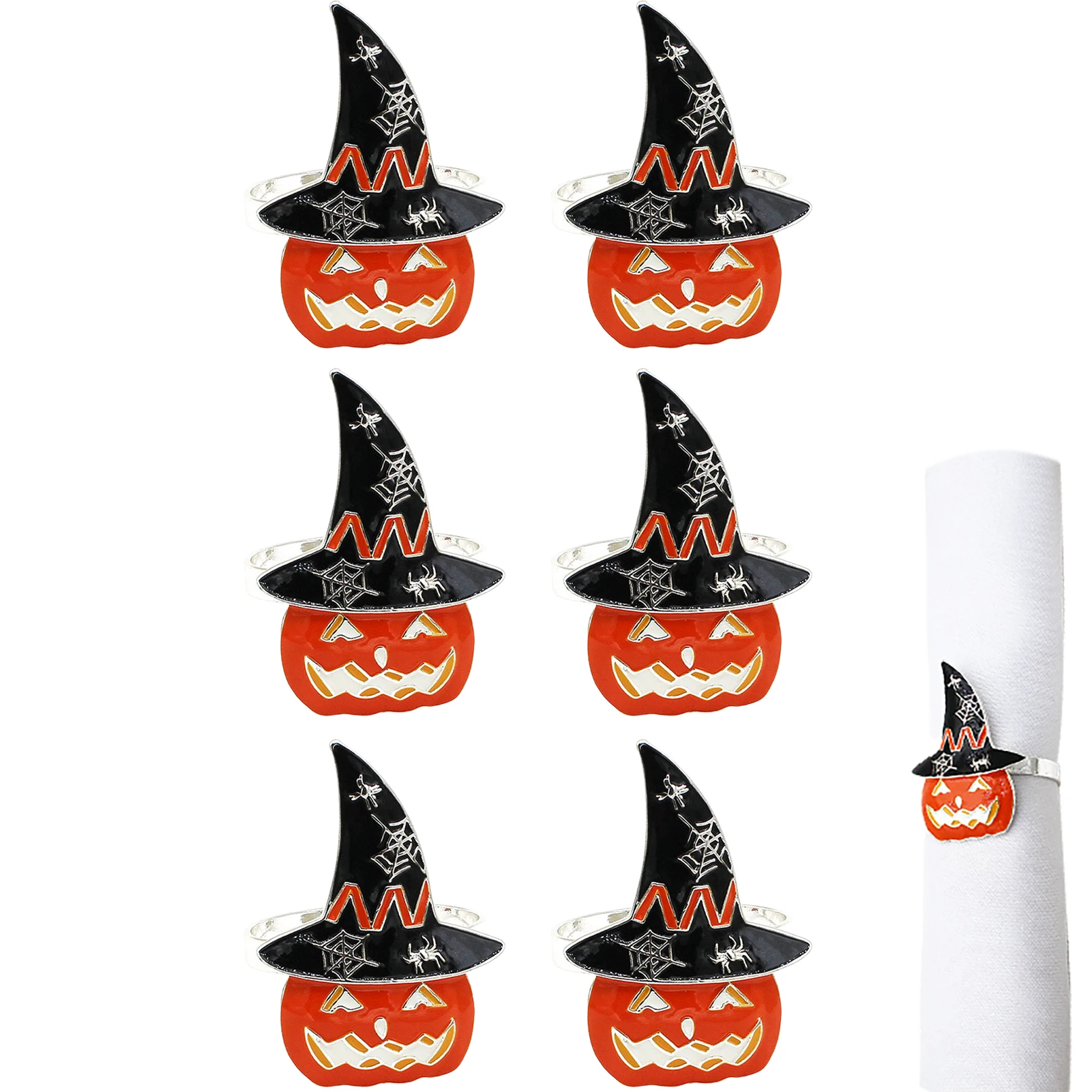 

Durable Dinner Napkin Buckle Ornaments Wirth Smooth Surface and Easy to Clean for Halloween Themed Party
