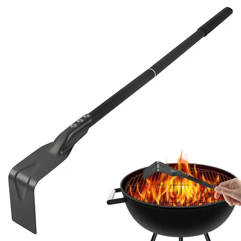 

BBQ Ash Tool Poker Charcoal Rake Pizza Oven Accessories Long Handle Scraper Ash Scoop For Stove And BBQ Charcoal Rake Pizza Oven