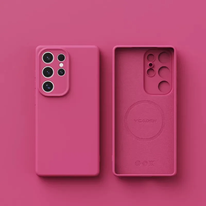 Фото Чехол S26 S25 Ultra Plus, оригинальный магнитный чехол из жидкого силикона для Samsung Galaxy S26 S25 S24 Ultra Plus, мягкий Чехлы, Чехол для Samsung Galaxy S26 Ultra №2