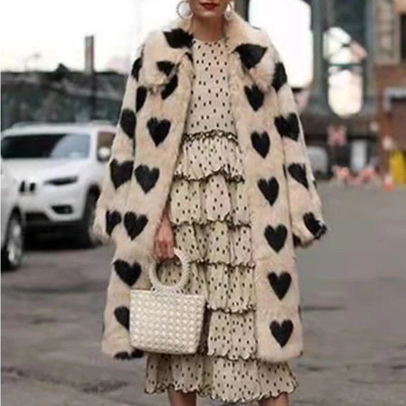 2022 Winter Extra thick coat Fashion Leopard Print Hipster Loose Mink Velvet Lapel New Coat Jackets for Women