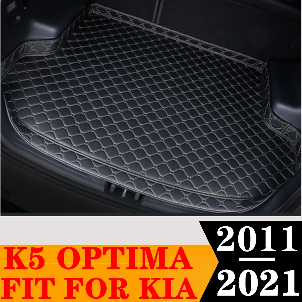 

Sinjayer Car Trunk Mat Waterproof AUTO Tail Boot Carpets High Side Cargo Carpet Pad Liner Fit For KIA K5 Optima 2011 2012-2021