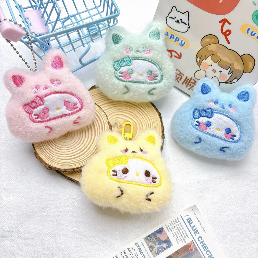 Милый плюшевый скрипучий KT Cat кукла брелок для ключей сумка кулон креативный DIY