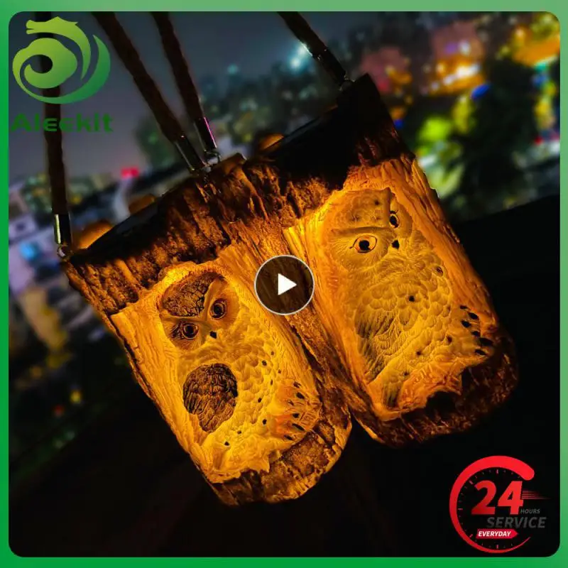 

Solar Lights Garden Owl Tree Stump LED Lights Porch Lawn Ornament Lamp Outdoor Decorative Eco-friendly Automatic Solar Lights