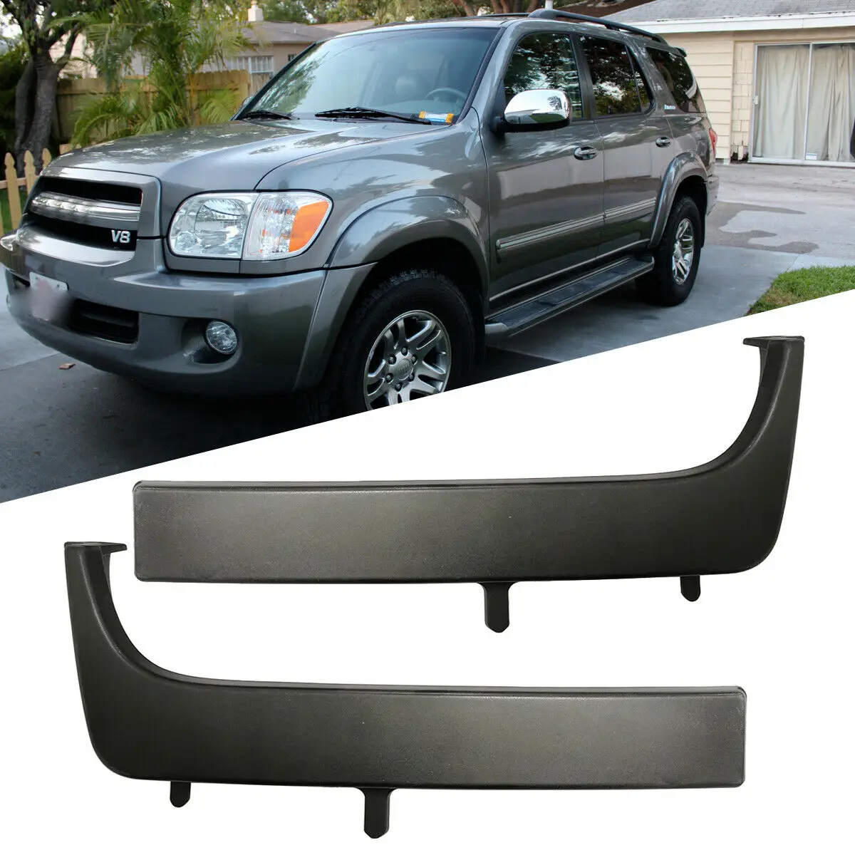 

Комплект для 05-07 TOYOTA SEQUOIA, передний бампер, передняя бампер, решетка, наполнитель фары, отделка