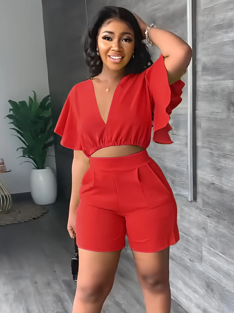 Повседневные спортивные костюмы летние комплекты из двух предметов укороченный