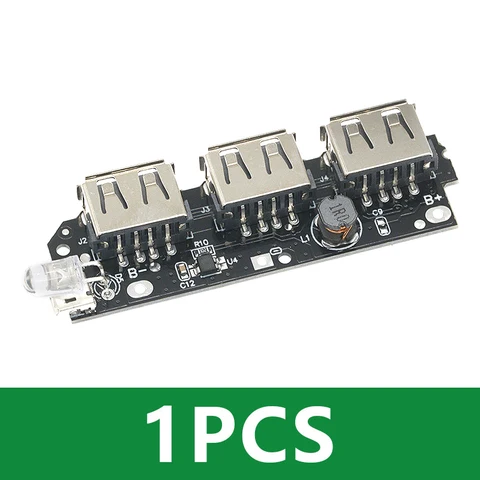 5 В 2,1 А 3 USB Power Bank Модуль зарядного устройства Печатная плата Step Up Boost DIY 5 В 2,1 А 3 USB Power Bank Модуль зарядного устройства