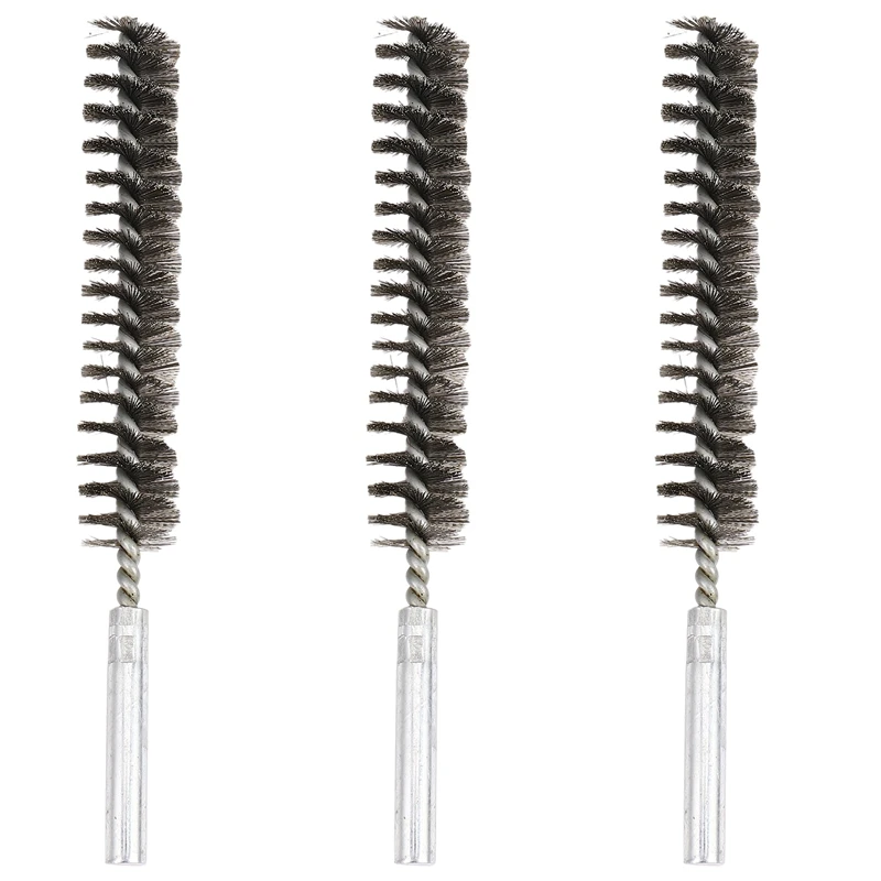 

3Pcs 17Cm Length 20Mm Diameter Stainless Steel Wire Tube Cleaning Brush