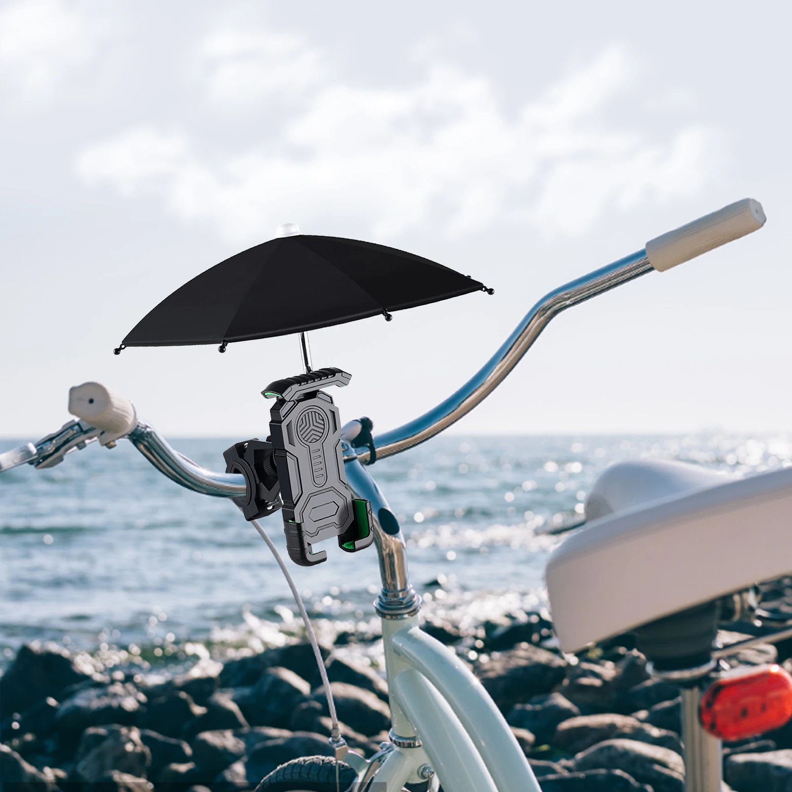 

Мотоциклетное крепление для телефона, мотоциклетное крепление для телефона, дизайн зонтика, регулируемый руль, держатель сотового телефон...