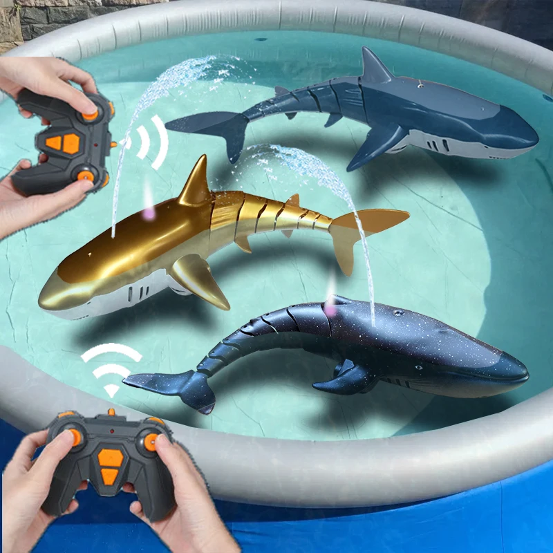 

Rc акула Мальчик Ванна игрушка для детей девочка ребенок моделирование воды спрей дистанционное управление КИТ животное лодка подводная ло...