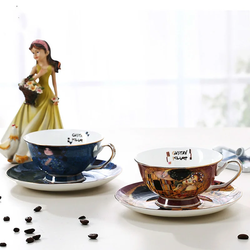 

British Tableware Tea Cup Saucer Teapot Dessert Stand Plate Spoon Noodle Bowl Salad Plates Household Afternoon Dinnerware Set