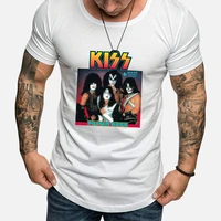 rock band kiss t shirt men ladies fashion cotton short sleeve hip hop tops pullover letter print camiseta casual sportswear tees