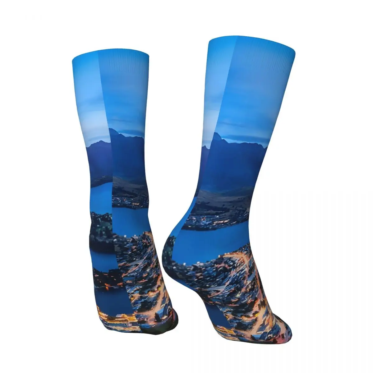 Носки компрессионные мужские в стиле ретро с принтом городских огней Новая