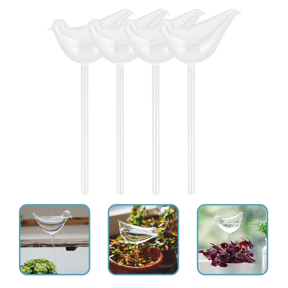 

4pcs Bird Shaped Waterer Watering Spikes Bird Shaped Watering