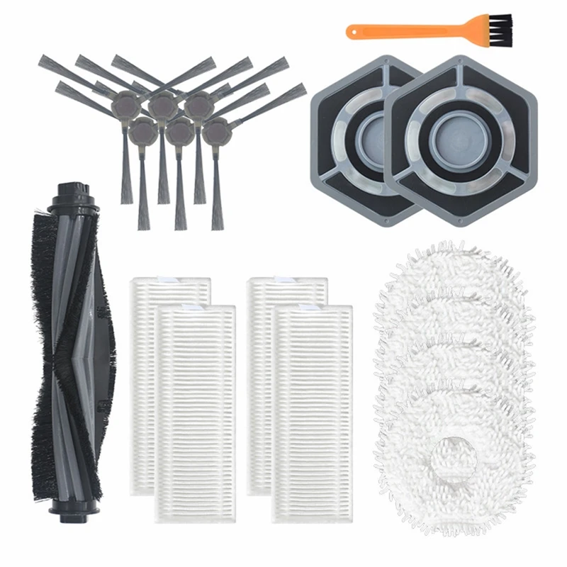 

18Pcs For ECOVACS Deebot N9+ Accessories Robot Vacuum Cleaner With Side Brush Main Brush Dust Box Filter Cleaning