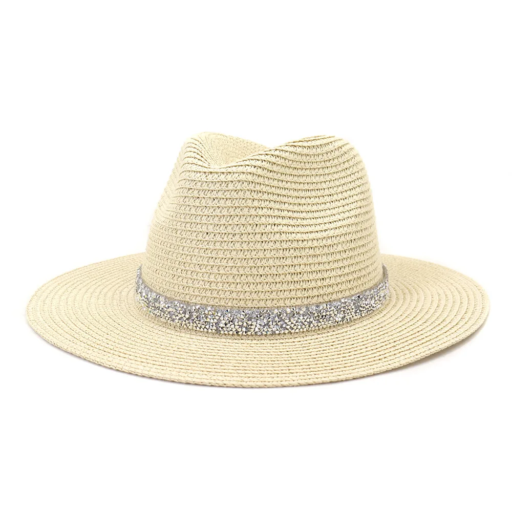 

Summer Straw Hat for Men Women Sun Beach Hat Women Jazz Panama Hats Fedora Wide Brim Sun Protection Cap