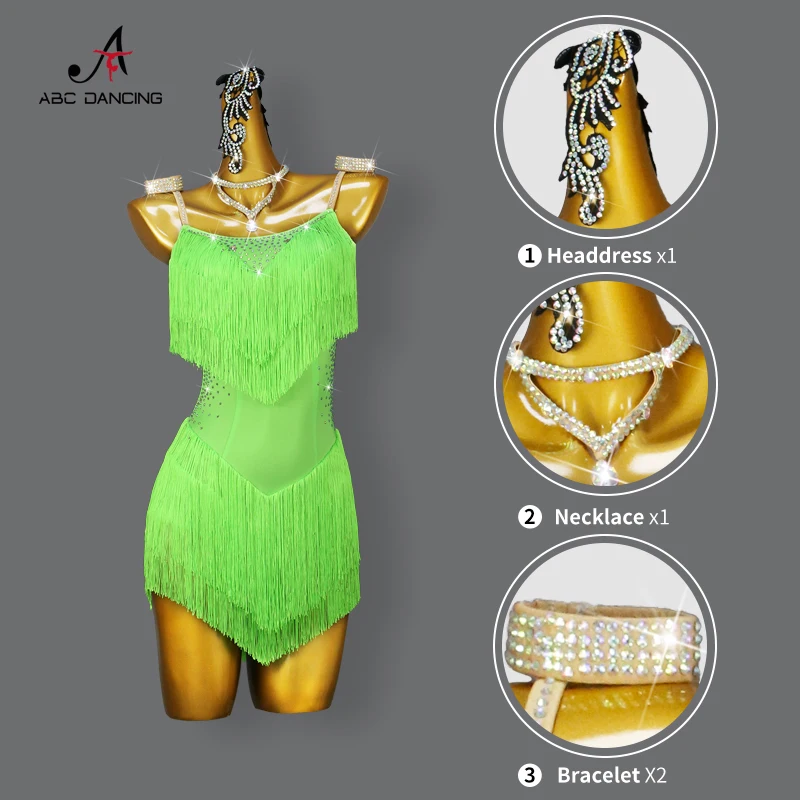 2024 Новое платье с бахромой для латинских танцев сексуальный сценический