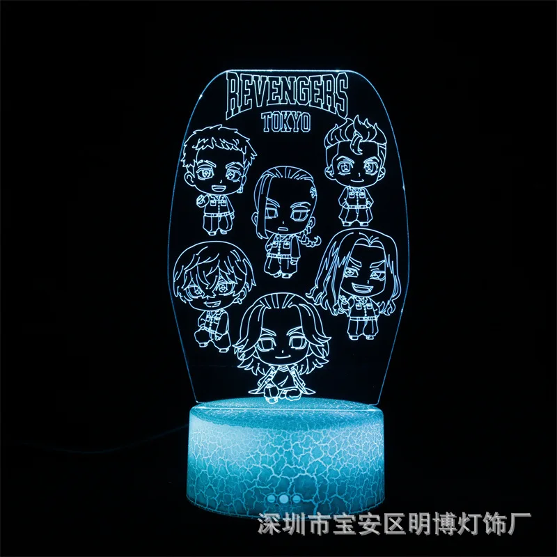 

Tokyo Revengers 3d Night Lights Anime Multiple People Led Light Lamp Acrylic Cute Funny Square Cubic Figure Birthday Decorations