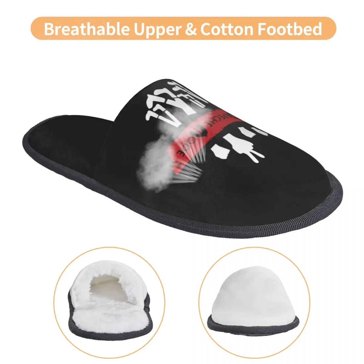 Женские мягкие теплые домашние тапочки Depeche Cool Mode Electronic Rock из пены с эффектом