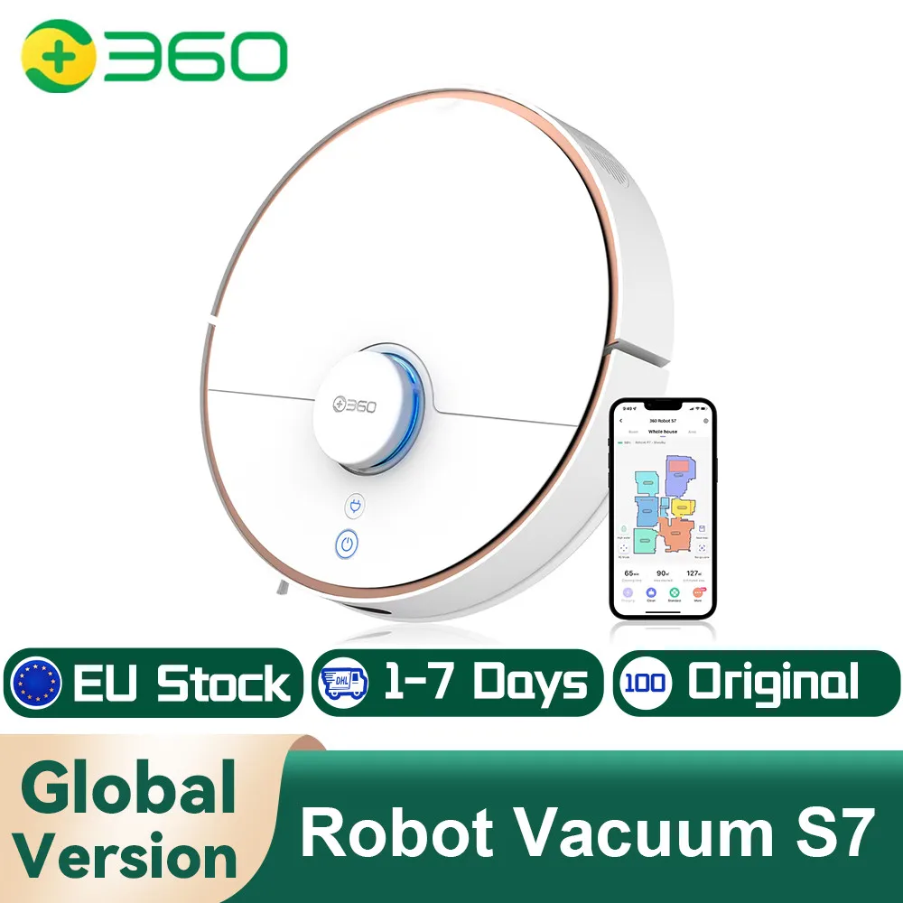 

360 Robot Vacuum Cleaner S7 Smart Planned Wireless Vacuum Cleaner Home Sweeping Mopping Lidar Navigation Cleaning Machine