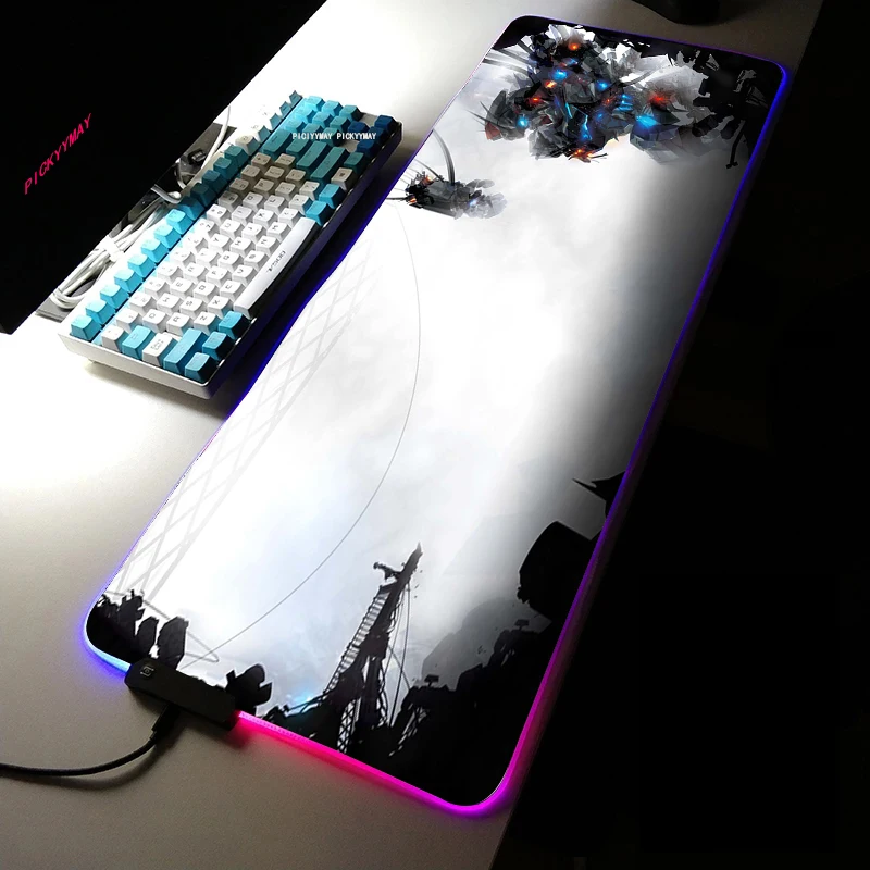 

Mechanical RGB Large Gaming Mousepad LED Backlit Carpet Big size Mause Pad Game Keyboard Mouse Pad Gamer Desk mat Computer Mice