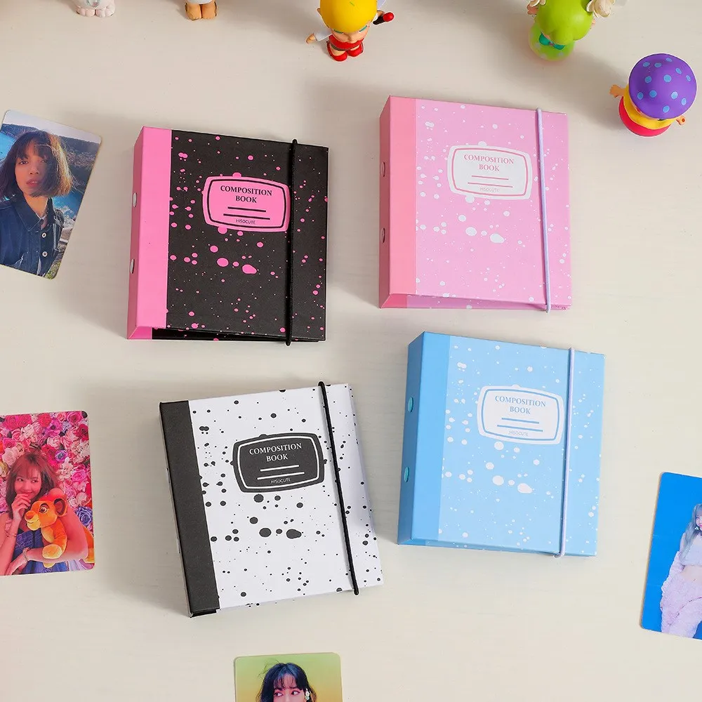 

Kawaii A8 Binder Kpop Photocard Collect Book Hard Paper Cover 3 inch Photo Cards Sleeves Album Stickers Book