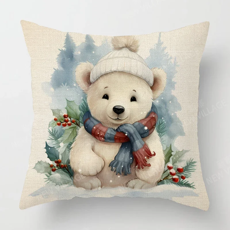 Декоративная подушка для дома, гостиной, декоративная наволочка 40*40, 40x40 см, 60x60 см, 45x45 см, 50x50 см, растение, зима, Рождество
