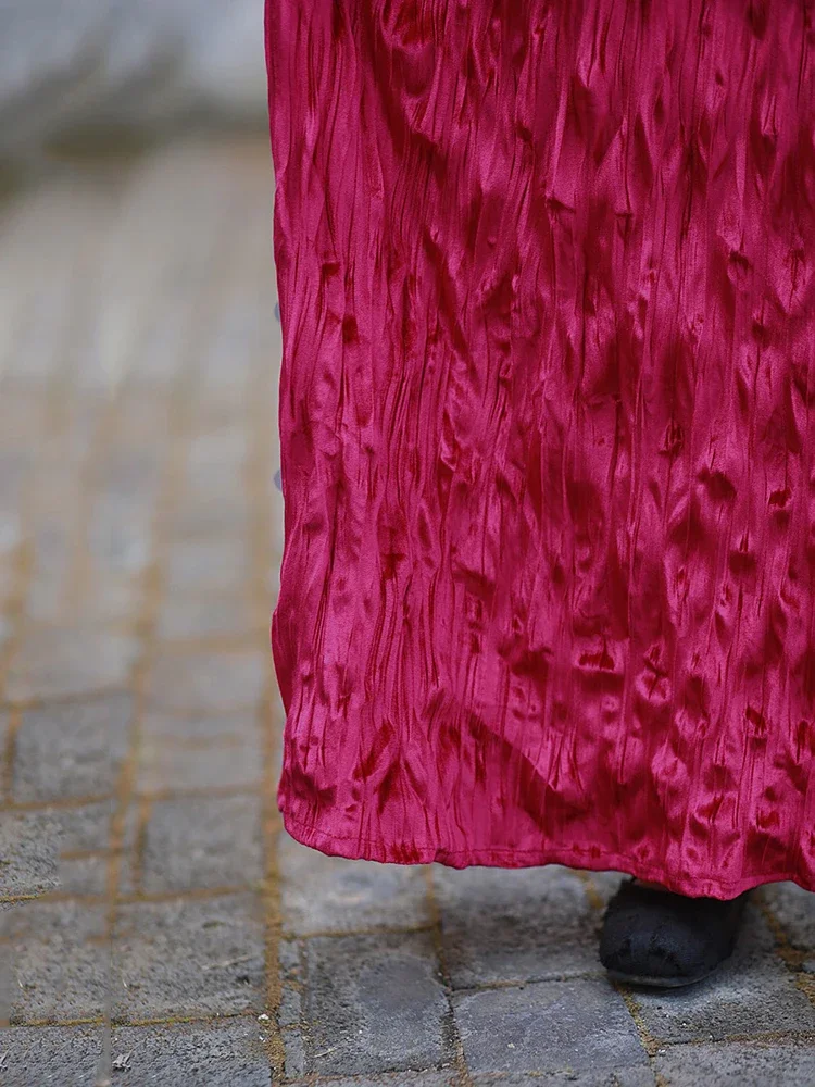 XITAO плиссированная женская юбка с эластичной резинкой на талии однотонная