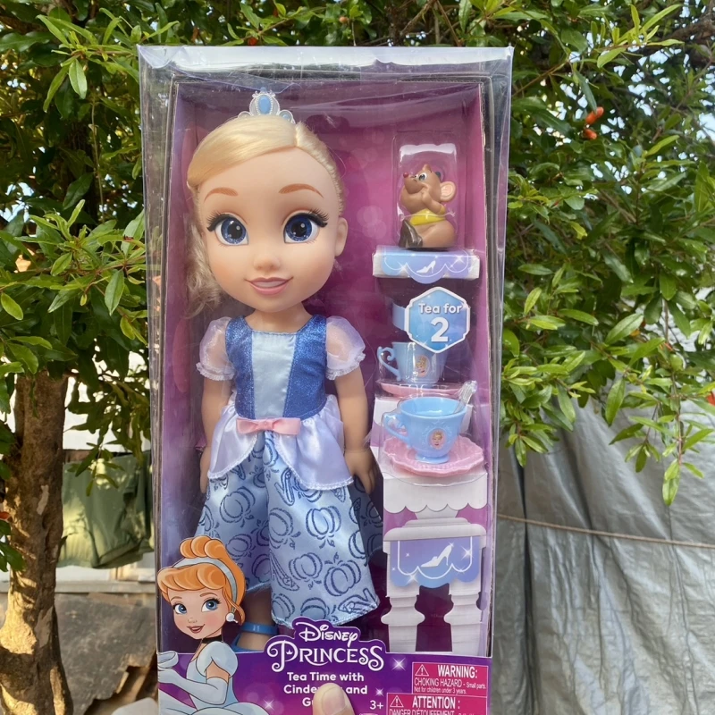 

35cm Disney Elsa Anna Doll Mermaid Rapunzel Bell Princess Doll Genuine Voice Princess Merida Princess Pretend Play Girl Gift Toy