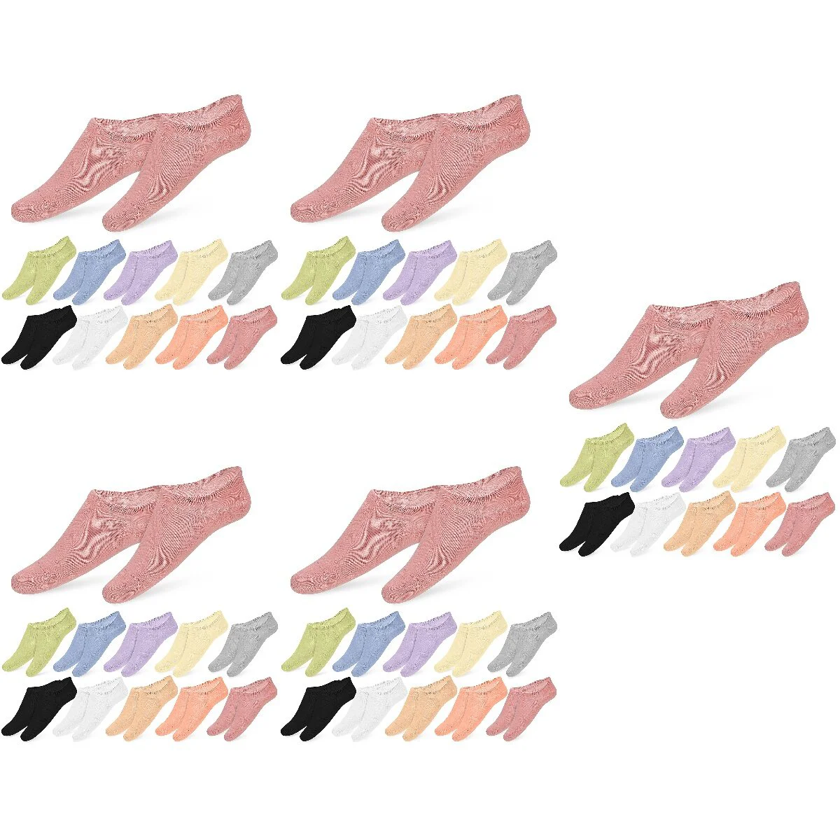 

60 Pairs Women Socks Sweat-proof Breathable Running Low Cut No Show Socks