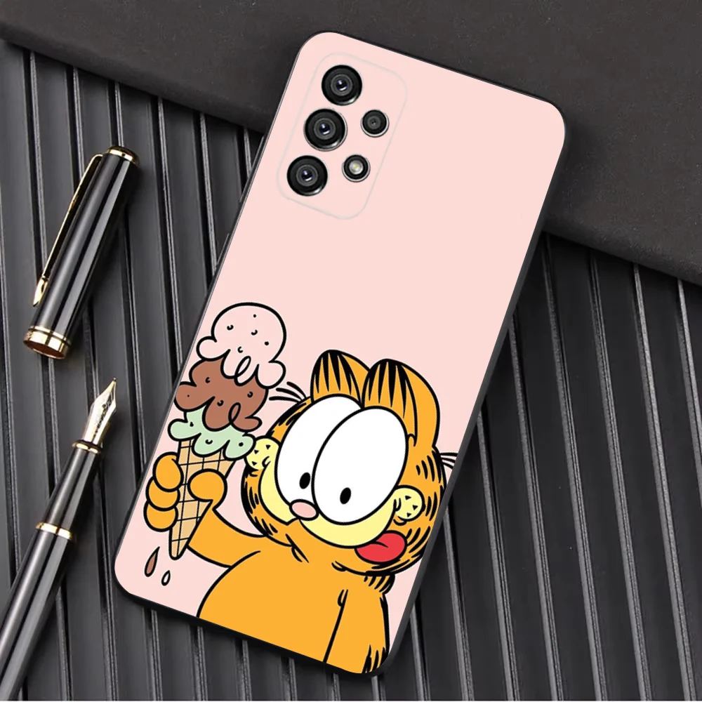 Funny Cat-G-GarfielS-S Phone Case For Samsung Galaxy A13 A21s A22 A31 A32 A52 A53 A71 A80 A91 Soft Black Shell