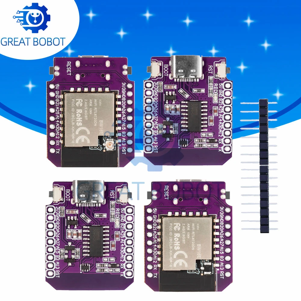 MINI BW16 (RTL8720DN) модуль Wi-Fi и Bluetooth Baishundianzi | AliExpress