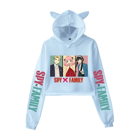 Spy X Family Укороченная толстовка с кошачьими ушками